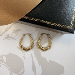 9ct Gold Twist Hoop Earrings