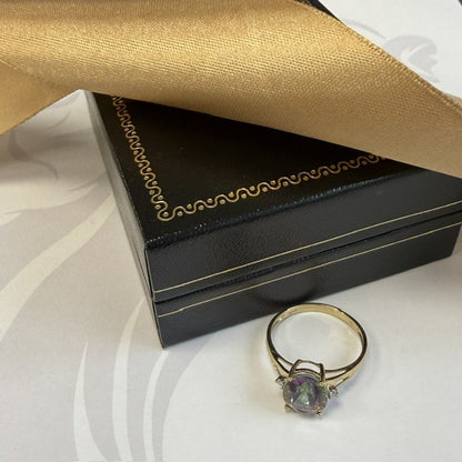9ct Gold Mystic Topaz Dress Ring