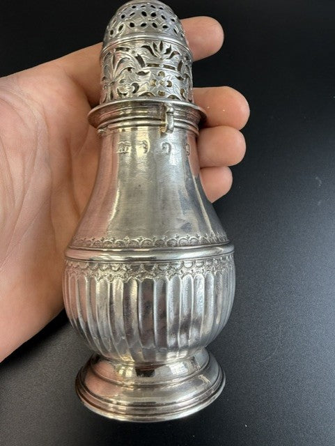 Rare Antique Queen Anne Britannia Silver Sugar Caster Charles Adam London 1707