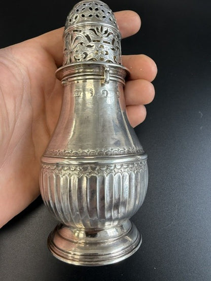 Rare Antique Queen Anne Britannia Silver Sugar Caster Charles Adam London 1707