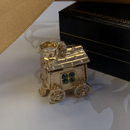 9ct Gold Opening Caravan Pendant