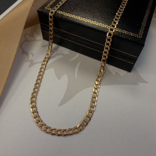 9ct Gold Curb Chain Sold Gold - 24 Inch
