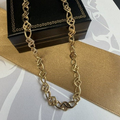 9ct Yellow Gold Celtic Link Solid Gold Chain - 18 Inch