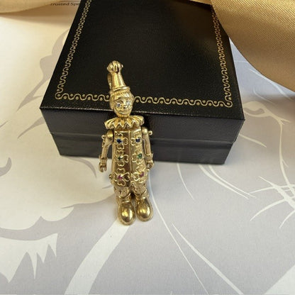 9ct Gold Clown Pendant Extra Large Clown
