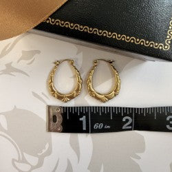 9ct Gold Twist Hoop Earrings