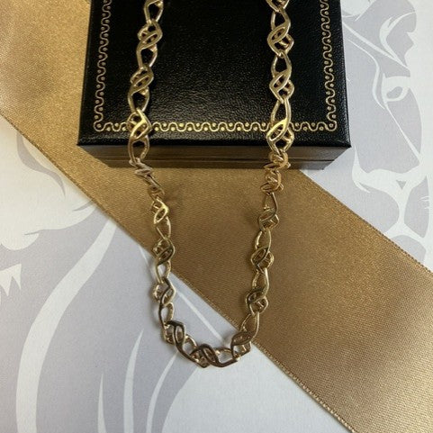 9ct Yellow Gold Celtic Link Solid Gold Chain - 18 Inch