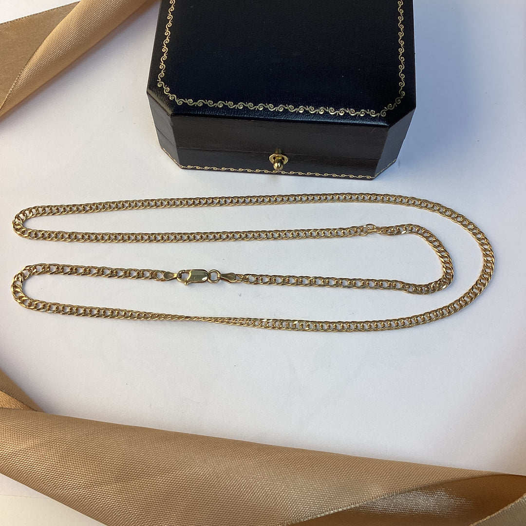 9ct Yellow Gold Double Curb Chain - 26 Inch