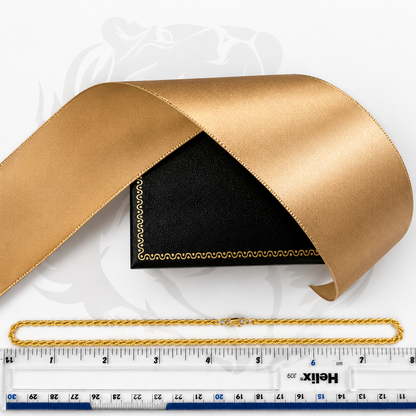 9ct Gold Rope Chain Solid Gold - 18 Inch