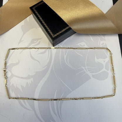 9ct Yellow Gold Fancy Link Chain Solid Gold Necklace - 19 Inch