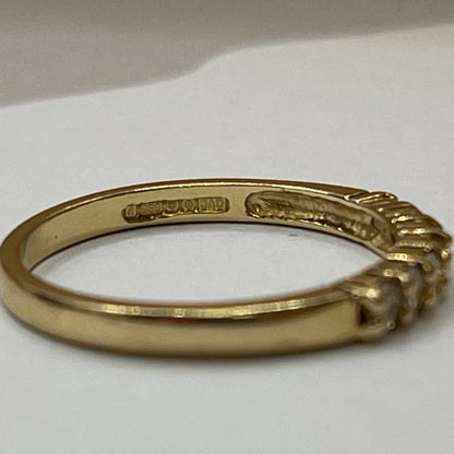 14ct Yellow Gold Cubic Zirconia Half Eternity Ring – view 5