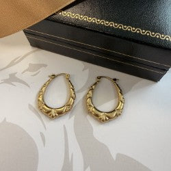 9ct Gold Twist Hoop Earrings