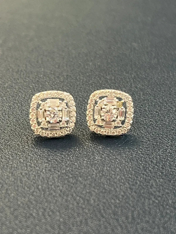 925 sterling silver cz stud earrings