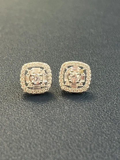 925 sterling silver cz stud earrings