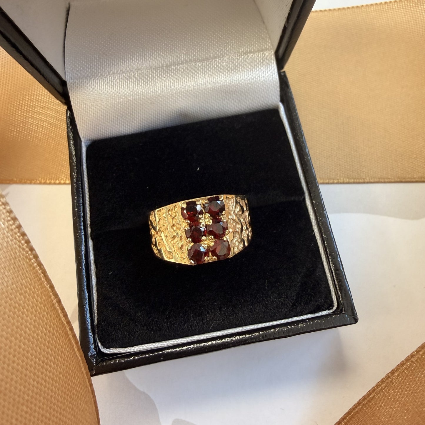 9ct Yellow Gold Five-Stone Ruby Ring