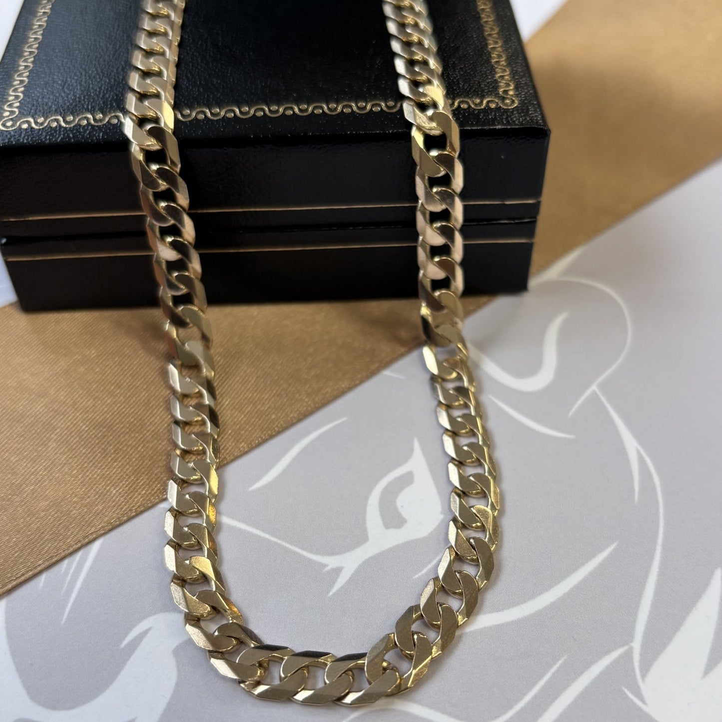 9ct Gold Curb Chain Solid Gold – 21 Inch