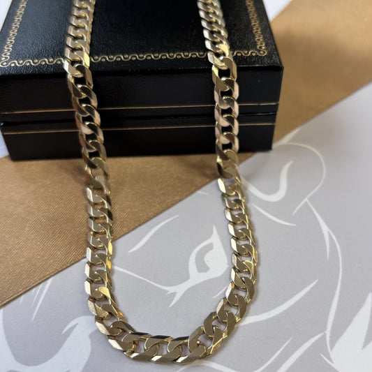 9ct Gold Curb Chain Solid Gold – 21 Inch