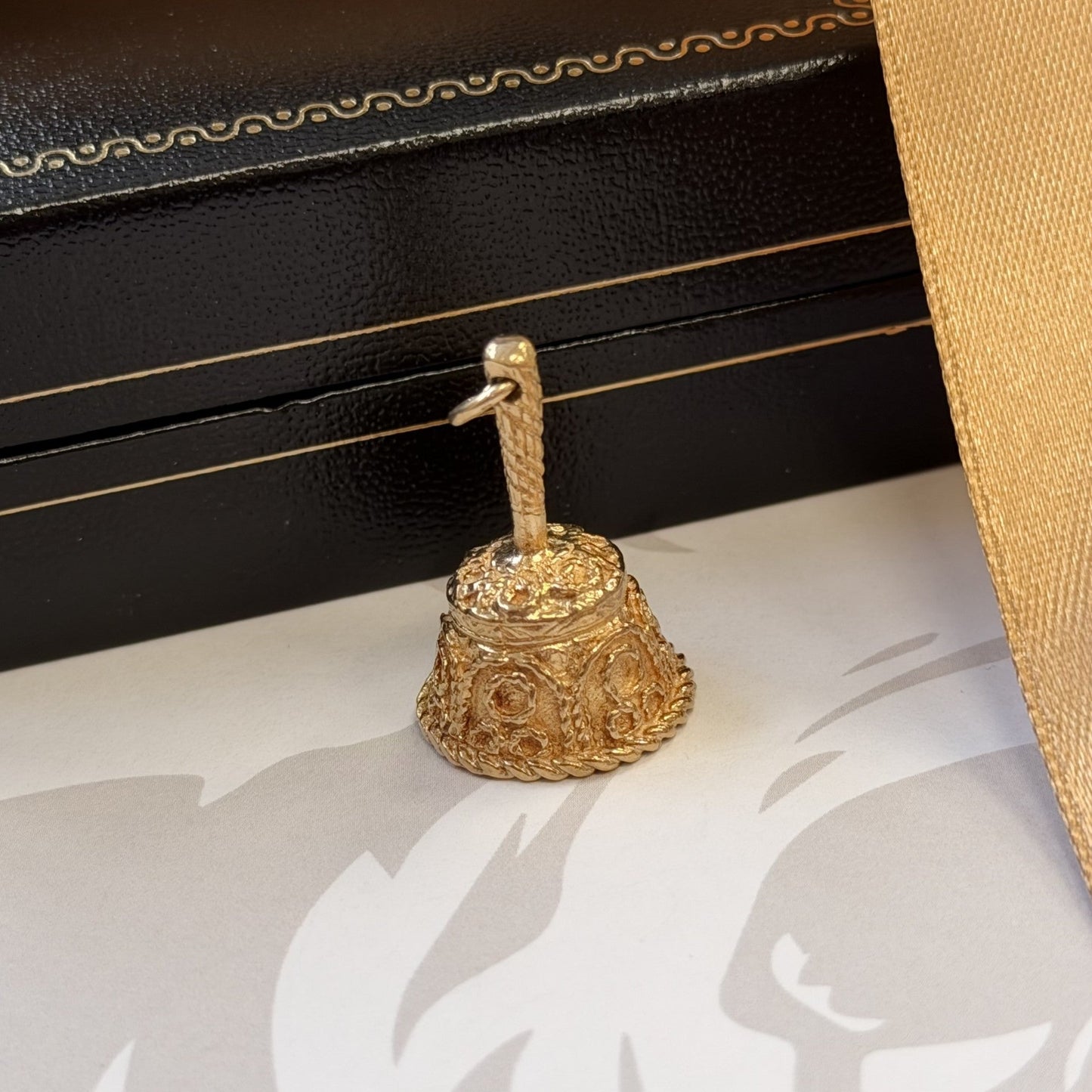 9ct Gold Ornate Bell Pendant