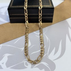 9ct Gold Figaro Chain Solid Gold – 24 Inch