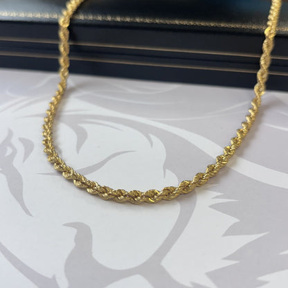 9ct Gold Rope Chain – 20 Inch