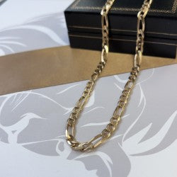 9ct Gold Figaro Chain Solid Gold – 24 Inch