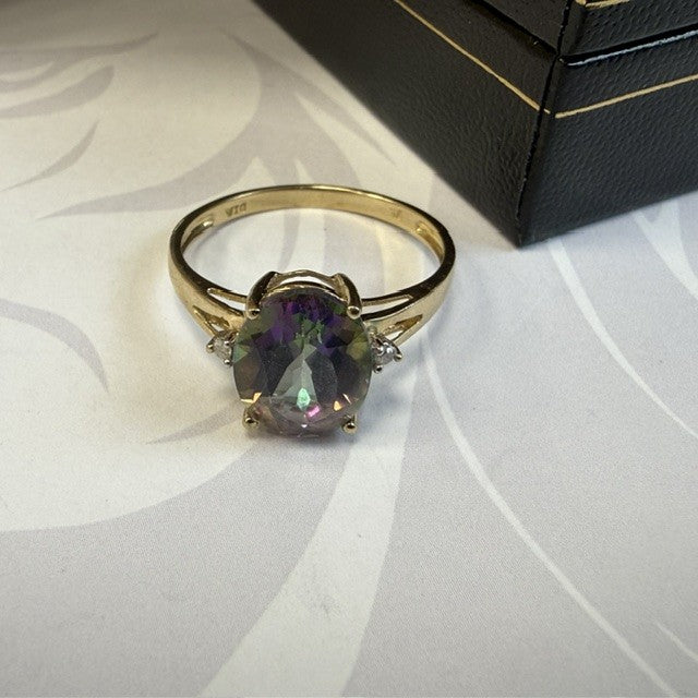 9ct Gold Mystic Topaz Dress Ring