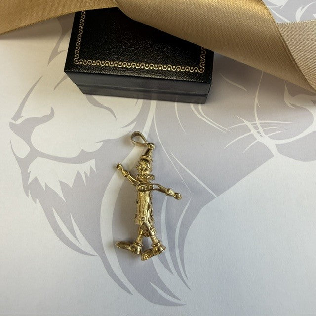 9ct Gold Clown Pendant Extra Large Clown