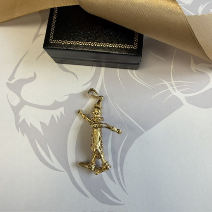 9ct Gold Clown Pendant Extra Large Clown