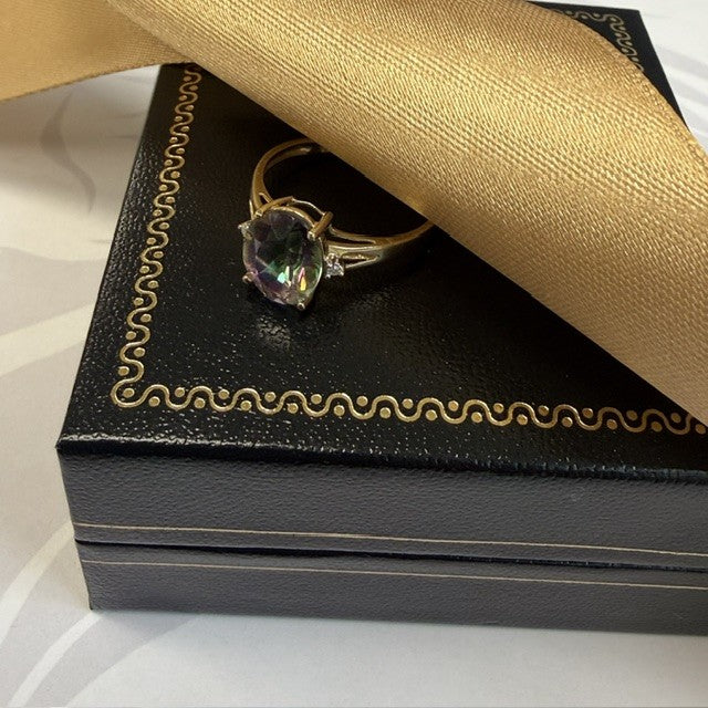 9ct Gold Mystic Topaz Dress Ring