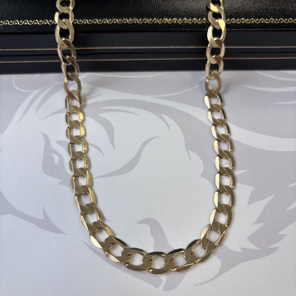 9ct Gold Curb Chain Solid Gold – 20 Inch