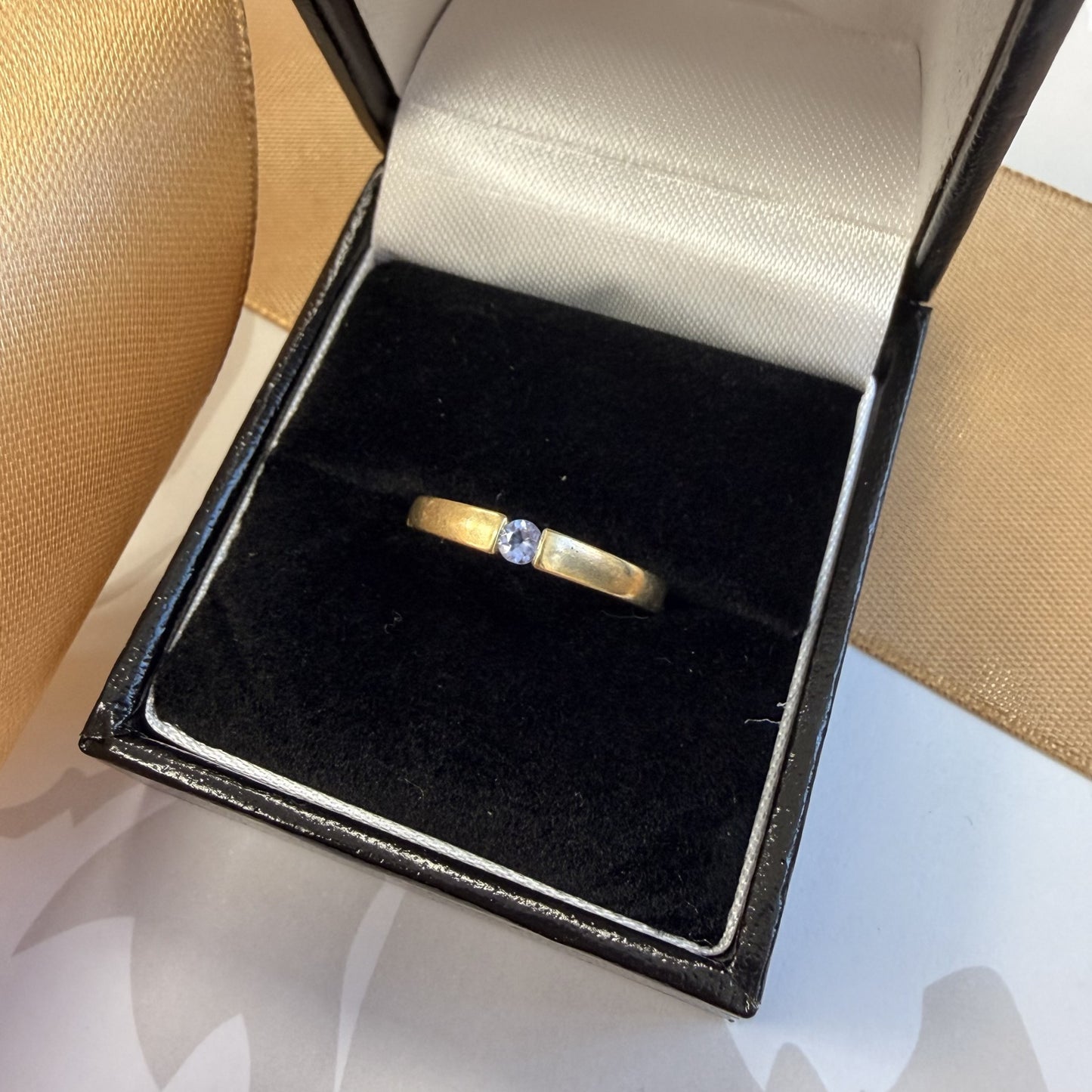 9ct Yellow Gold Tanzanite Solitaire Ring