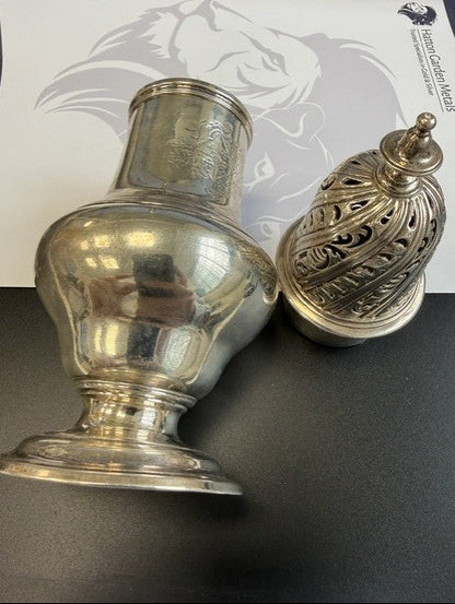 Early Georgian Solid Silver Sugar Caster – Samuel Wood – London 1746 – 391.7g