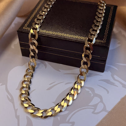 9ct Yellow Gold Heavy Curb Chain - 22 Inch