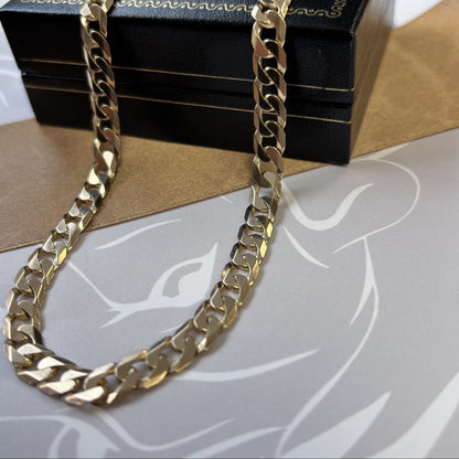 9ct Gold Curb Chain Solid Gold – 21 Inch