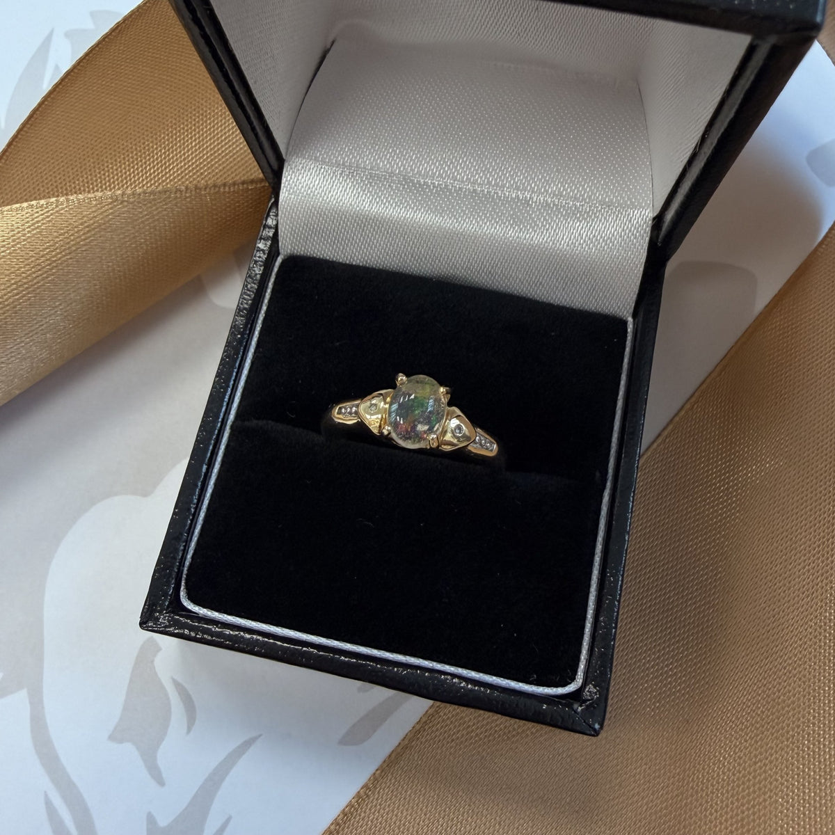 14ct Yellow Gold Opal Dress Ring