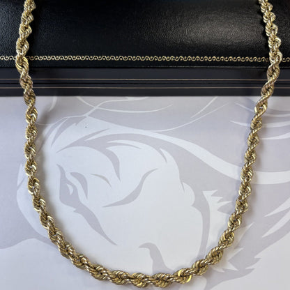 9ct Gold Rope Chain – 22 Inch