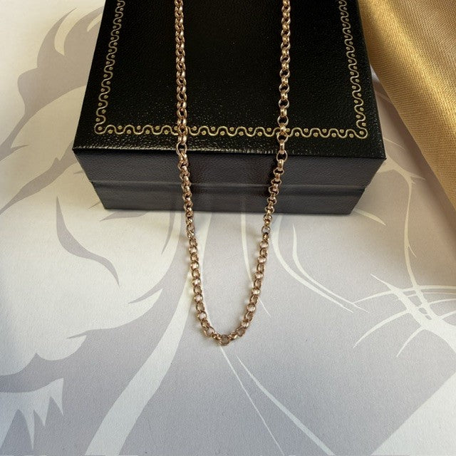 9ct Rose Gold 2mm Belcher Chain - 26 Inch