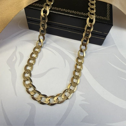 9ct Curb Chain Solid Gold - 24 Inch