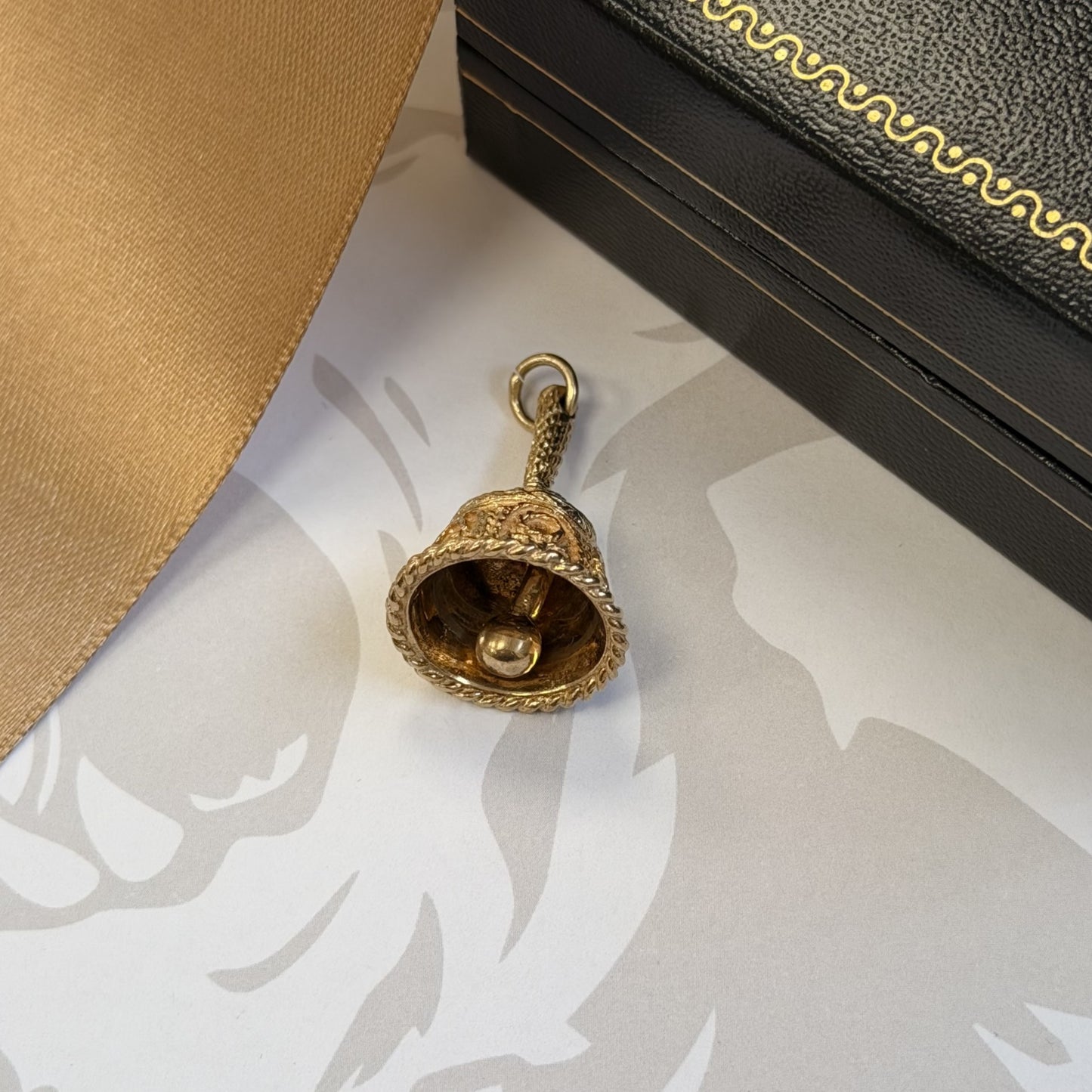 9ct Gold Ornate Bell Pendant