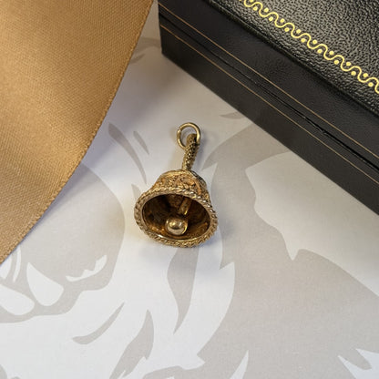 9ct Gold Ornate Bell Pendant