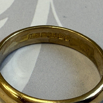 22ct Yellow Gold Wedding Ring 4mm D-Shaped