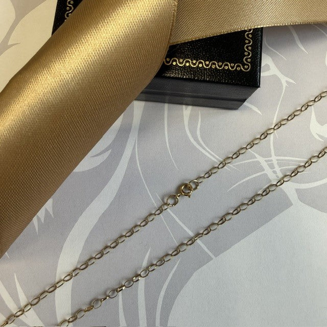 9ct Yellow Gold Belcher Chain 3mm - 20 Inch