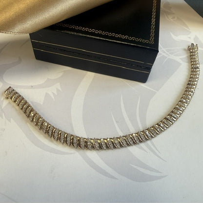 9ct Gold Diamond Tennis Bracelet - 7 Inch