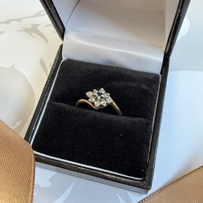 9ct Yellow Gold Floral Cluster Ring