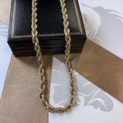 9ct Gold Rope Chain – 22 Inch