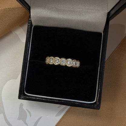 14ct Yellow Gold Seven Stone Diamond Ring