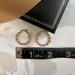 9ct Gold Twist Hoop Earrings