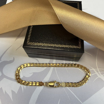9ct Gold Solid Gold Bracelet - 8 Inch