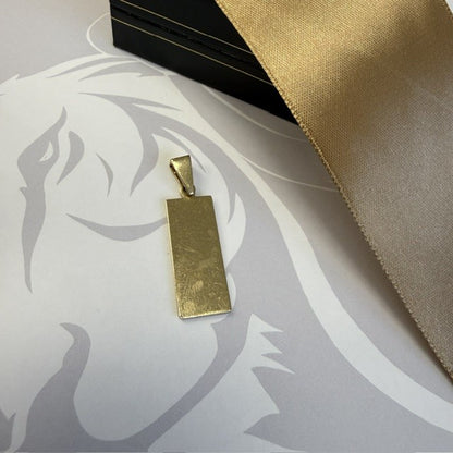 9ct Gold Ingot Solid Gold Pendant