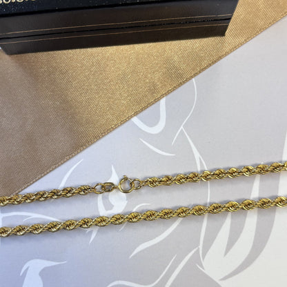 9ct Gold Rope Chain – 20 Inch