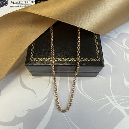 9ct Rose Gold 2mm Belcher Chain - 26 Inch